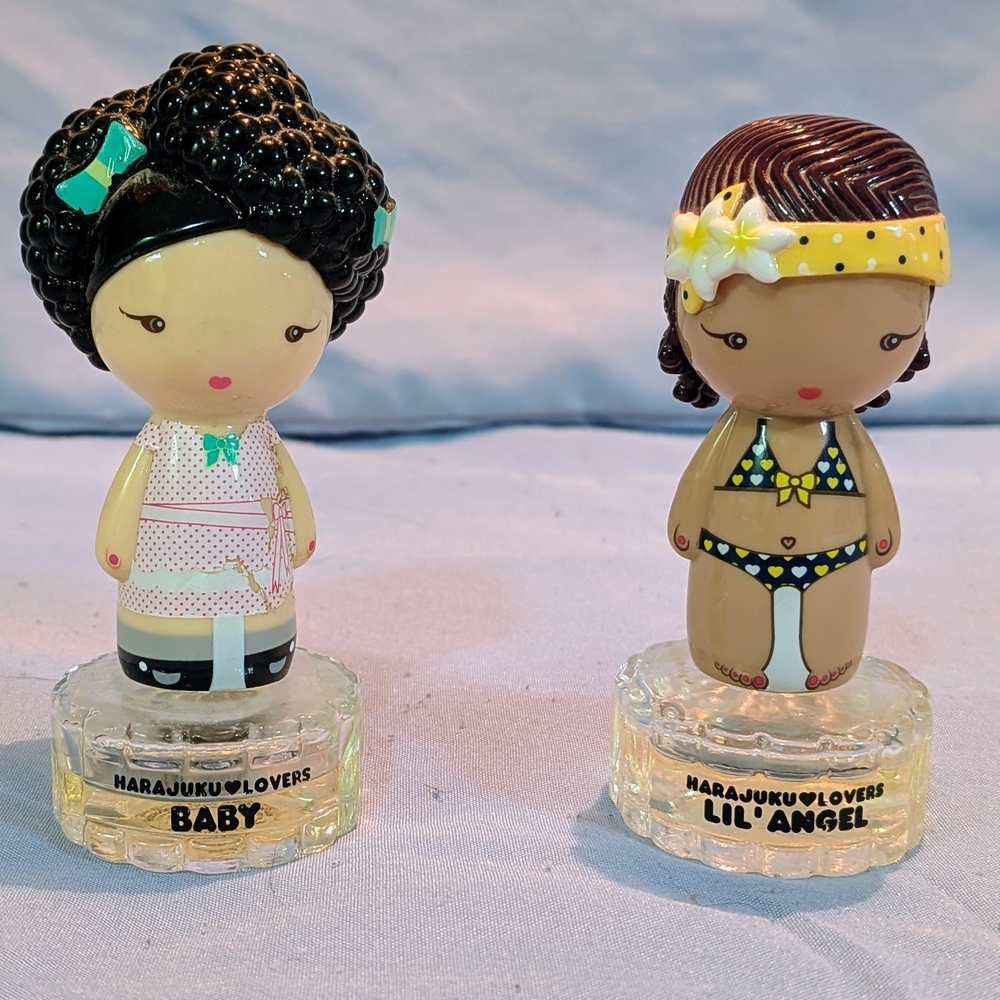 Pair of Harajuku Lovers Perfumes by Gwen Stefani Baby & Lil Angel Vintage Rare